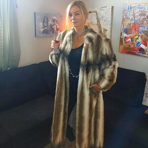 IMPERIAL Lynx Full Length Coat Faux Fur